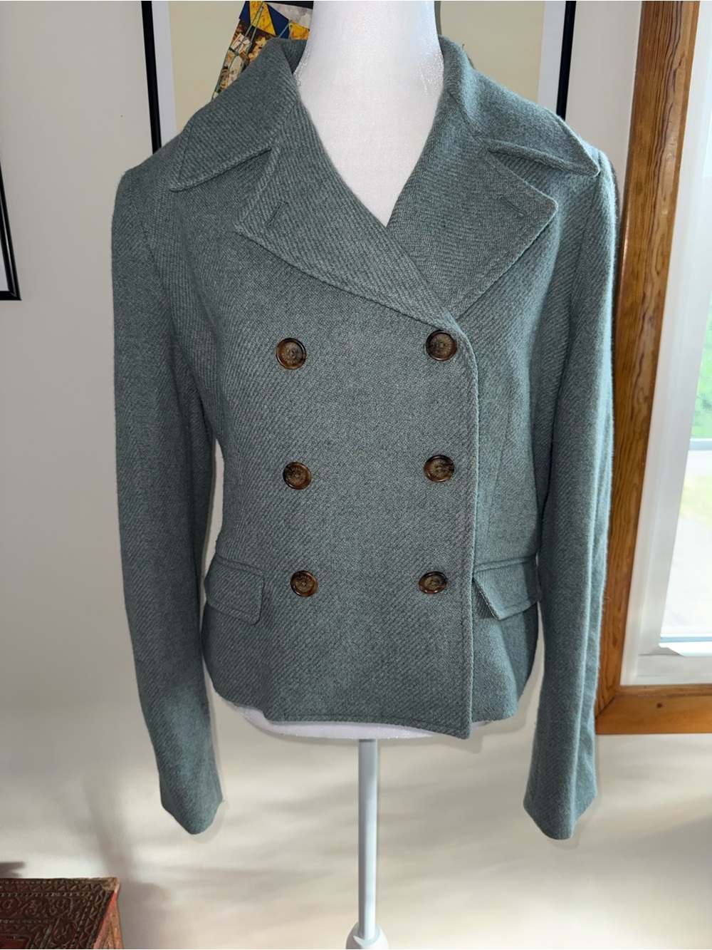 Ralph Lauren Double-Breasted Herringbone Coat